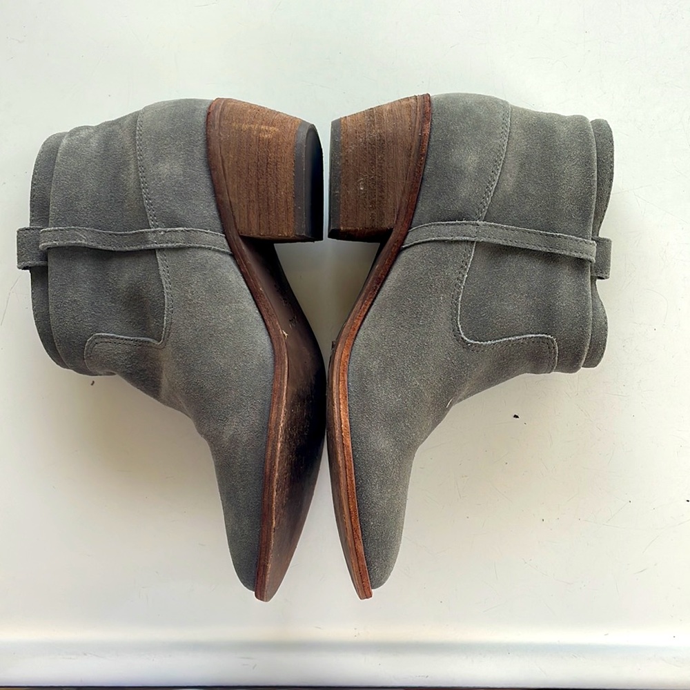 JOIE Ajax Ankle Boot Gray Suede Bootie ankle boots